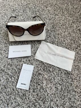 Michael Kors Tortoiseshell Cat-Eye Sunglasses with Brown Lenses